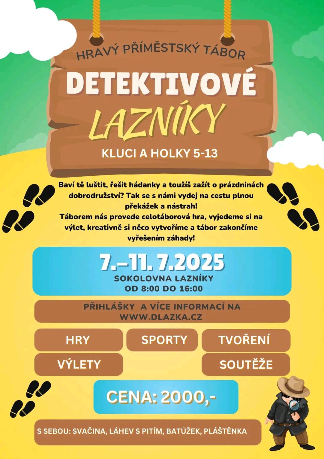Příměstský tábor - Detektivové Lazníky