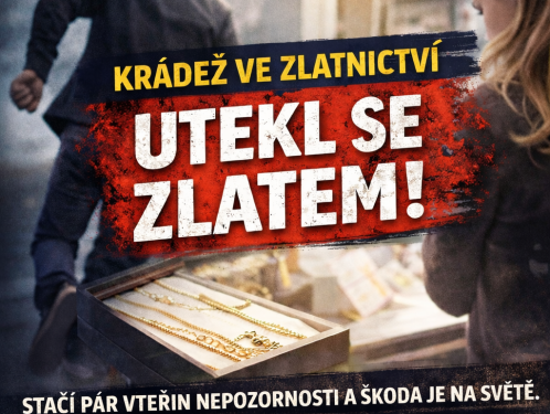 Přerov - Drzá krádež za bílého dne. Muž využil nepozornosti a utekl se zlatem