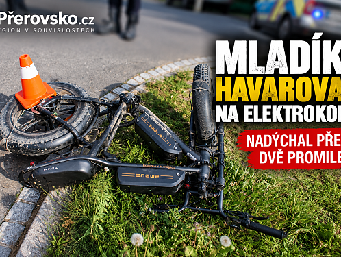 Mladík na elektrokole havaroval v Rokytnici. Nadýchal přes dvě promile