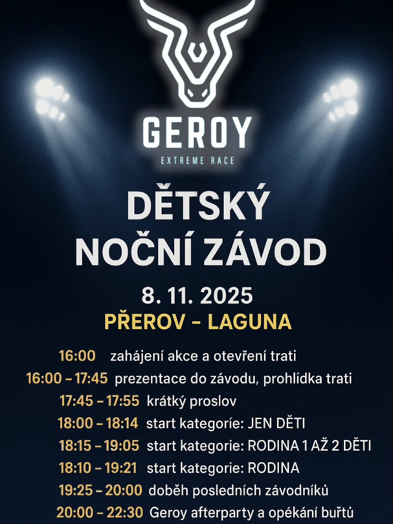 „GEROY dětský a rodinný noční závod“